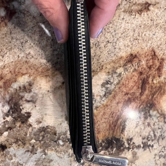 Michael Kors Black Zippered Card Case - Picture 3 of 5